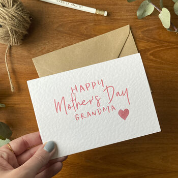 Happy Mother's Day Grandma Heart Card, 4 of 4