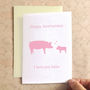 Personalised Babe Piglet Anniversary Card, thumbnail 1 of 7