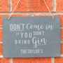 Personalised Gin Lover's Large Hanging Slate Sign, thumbnail 4 of 4