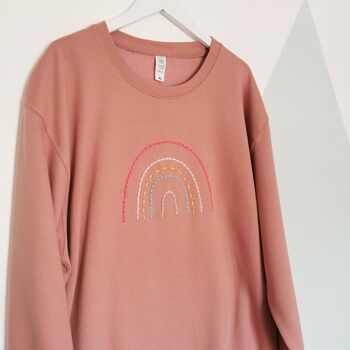 Pink Rainbow Embroidered Sweater, 2 of 3