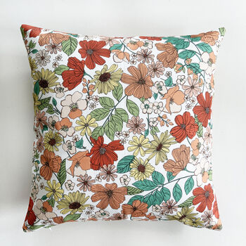 Peach Floral Cushion Cover, 2 of 6
