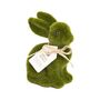 Grass Flocked Bunny Decoration Small 6in, thumbnail 1 of 2
