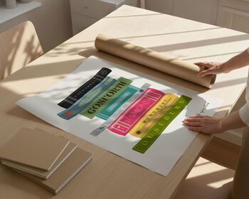 Newcastle Book Stack Art Print, 4 of 6