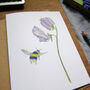 Sweet Pea And Bee Any Occasion Greetings Card, thumbnail 3 of 8