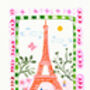 Eiffel Tower, Paris French Landmark Travel Print, thumbnail 2 of 3