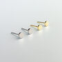 Sterling Silver Tiny Circle Stud Earrings, thumbnail 2 of 3