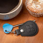 Recycled Bottles Keyring With Disabled Toilet Radar Key In Black, thumbnail 3 of 4