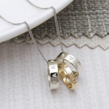 White And Yellow Gold Personalised Necklace By Soremi Jewellery
