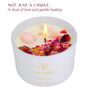 Aromatherapy Rose Soy Candle With Rose Quartz Crystals Travel Size, thumbnail 2 of 12