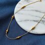 Golden Brass Thread Slim Foot Payal Anklet, thumbnail 3 of 7