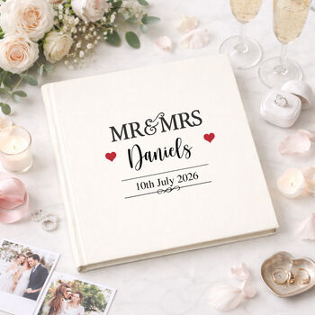Personalised Photo Album – Mr And Mrs Wedding, 2 of 4