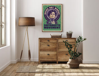 Emmeline Pankhurst Suffragette Art Print 01 | Feminist Wall Art | Suffragette Poster | Women's Rights Poster | Feminist Quote Poster, 3 of 4