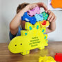Personalised Toddler Wooden Stacking Toy Dinosaur, thumbnail 2 of 8