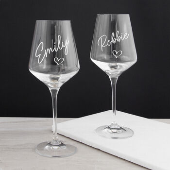 Personalised Love Heart Wine Glass, 10 of 10