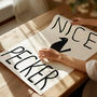 Nice Pecker Funny Bathroom Hand Painted Wall Art Print, thumbnail 3 of 8