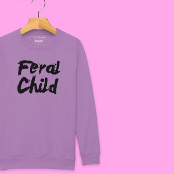 'Feral Child' Kids Sweatshirt, 5 of 11