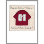 Personalised Football Shirt Father's Day Card, thumbnail 2 of 9