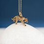 18ct Gold Plated Tiger Necklace, thumbnail 2 of 12