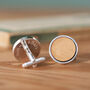Personalised Hidden Message Cufflinks With Wood And Silver Plating, thumbnail 3 of 5