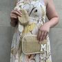 Personalised Straw Patch Cross Body Bag, thumbnail 1 of 2