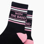 With The Band Organic Cotton Sports Socks In Black, thumbnail 2 of 4