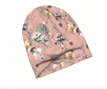 Soft Chemo Headwear Beanie Hat Bandana Pink Floral, 3 of 4
