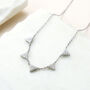 Sterling Silver Pavé Triangles Necklace, thumbnail 1 of 8
