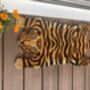 Tiger Shaped Coir Door Mat – 74x38cm Orange And Black, thumbnail 2 of 4