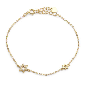 Gold Plated Dainty Star Burst Bracelet, 2 of 6