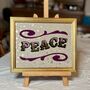 'Peace' Gold Leaf Circus Style Lettering Artwork, thumbnail 1 of 9