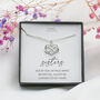 Sisters Necklace – Sterling Silver Heart Infinity Charm, Personalised Gift For Sister, Birthday Or Just Because, thumbnail 1 of 7