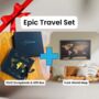 Epic Travel Gift Set World Map With Push In Pins And Personalised Scrapbook, thumbnail 1 of 10