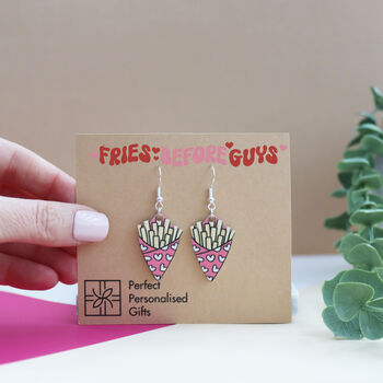 Fries Before Guys Dangly Acrylic Earrings, 11 of 12