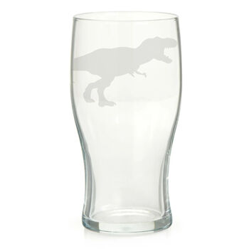 Personalised Tyrannosaurus Rex Trex Engraved Glass, 4 of 6