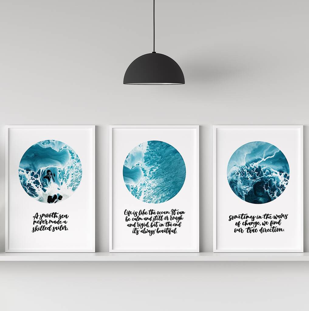 Life Is Like The Ocean Inspirational Print By Izzy & Pop