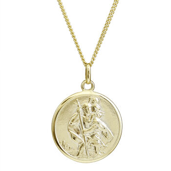 Solid 9ct Gold Saint Christopher Necklace, 7 of 9