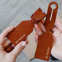 Personalised Couple Leather Luggage Tags Letterbox Gift, thumbnail 1 of 6