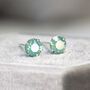 Sea Green Stud Earrings In Sterling Silver, thumbnail 9 of 12