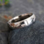 Platinum Wedding Band With A Baguette Diamond, thumbnail 3 of 5