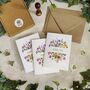 Colourful Rainbow Flowers Thank You Cards And Envelopes, thumbnail 2 of 6