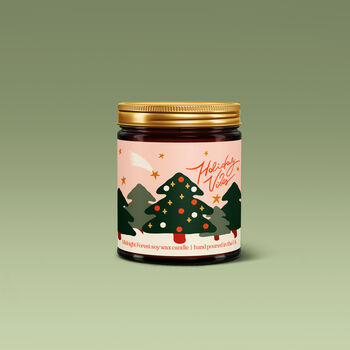 Holiday Vibes Scented Candle Christmas Gift, 7 of 8