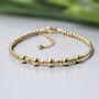 50th Birthday Bead Bracelet 14ct Gold Fill, thumbnail 1 of 5