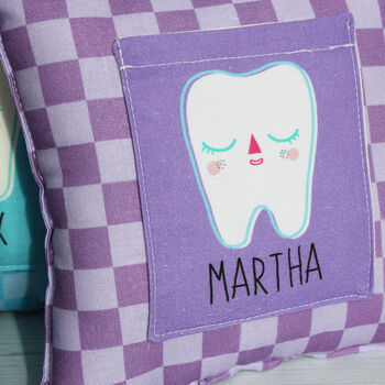 Checkerboard Tooth Fairy Cushion, 6 of 12