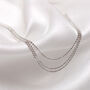 Sterling Silver Simple Triple 1mm Bead Chain Anklet, thumbnail 1 of 3