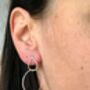 Teardrop Hoop Earrings, thumbnail 3 of 4