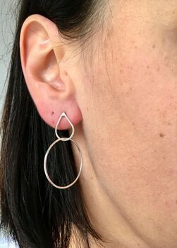 Teardrop Hoop Earrings, 3 of 4