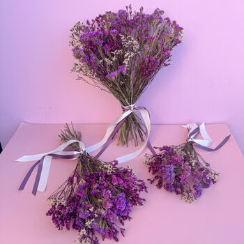 Purple Wildflower Arrangement With Statice, 8 of 11