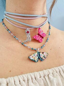 Silver And Pink Cowboy Boot Charm Necklace / Cowgirl Jewellery / Disco Western Gift / Nashville Bachelorette Accessory / Rodeo Statement, 11 of 11