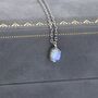 Moonstone Pendant Necklace In Sterling Silver, thumbnail 2 of 10
