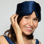 Silk Addict 100% Mulberry Silk Weighted Sleep Mask Navy, thumbnail 6 of 8